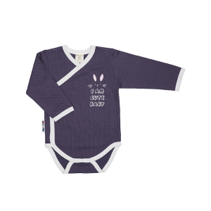 Боди с длинным рукавом Милые кролики серый