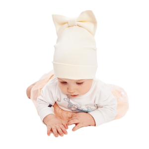 Комплект шапок 2 шт.: экрю, розовая. Комплект шапок 2 шт.: экрю, розовая.