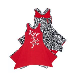 Платье Зебра красное