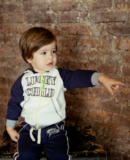 Куртка Basic Sport с капюшоном синяя футер