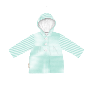 Куртка на подкладке Полоски бело-зелёная