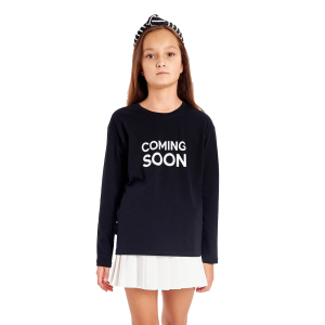 Лонгслив Мама знает как! черный «COMING SOON»