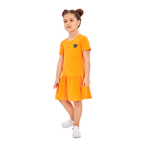 Платье Цветочки оранжевое