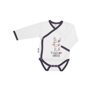 Боди с длинным рукавом Милые кролики молочный