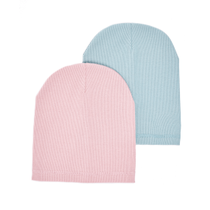 Комплект шапок 2 шт.: розовая зелёная.