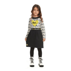 Платье Чёрное и белое клетка