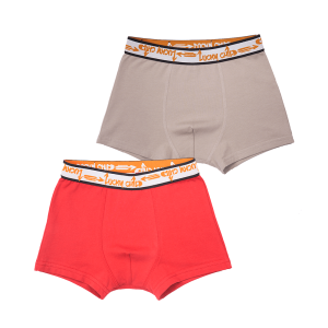 Комплект трусов-шорт 2 шт. бежевые-красные