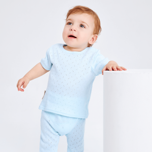 Футболка Ажур голубая