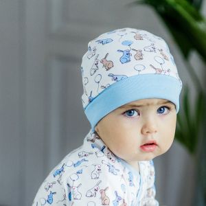 Шапочка Кролики цветная