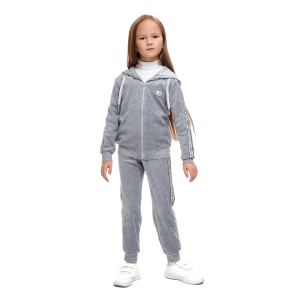 Костюм Велюр куртка и брюки серый