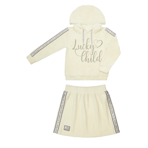 Костюм Велюр толстовка с юбкой дымчатый Костюм Велюр толстовка с юбкой дымчатый