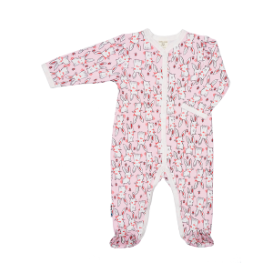 Комбинезон Милые кролики с застёжкой по всей длине ножек цветной Комбинезон Милые кролики с застёжкой по всей длине ножек цветной
