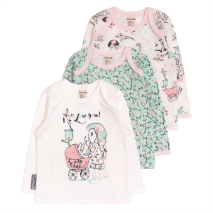 Комплект футболок с длинным рукавом Зайки и зайчики 3 шт. Комплект футболок с длинным рукавом Зайки и зайчики 3 шт.