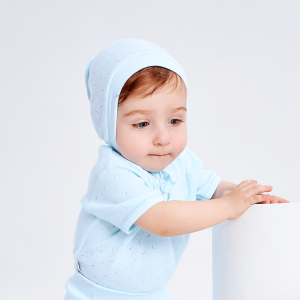 Чепчик Ажур голубой