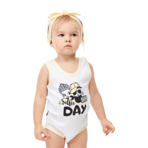 Боди Селфи без рукавов экрю