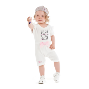 Полукомбинезон Любимая девочка Лето молочный