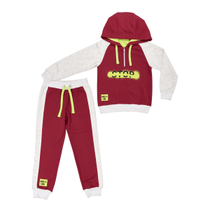 Спортивный костюм: худи и брюки бордовые