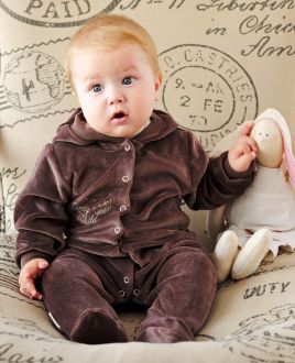 Комбинезон с капюшоном Ангелочки кофейный Комбинезон с капюшоном Ангелочки кофейный