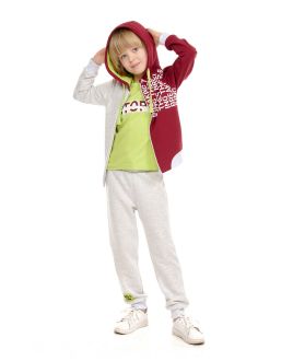 Спортивный костюм куртка и брюки бордовый