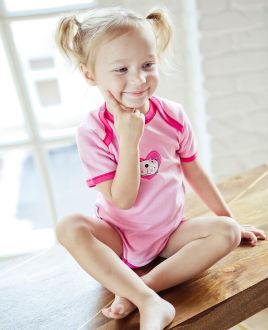 Боди Love розовый