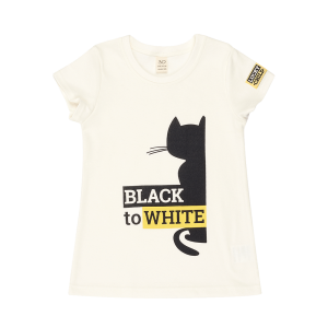 Футболка Чёрное и белое молочный