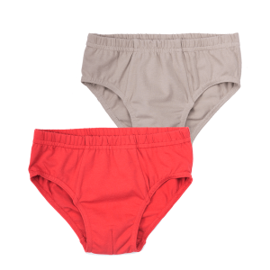 Комплект трусов 2 шт. бежевые-красные