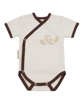 Боди с коротким рукавом Ангелочки молочный 