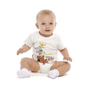 Боди МИ-МИ-МИШКИ© «Забавненько» молочный