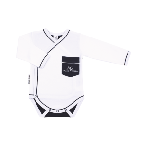 Боди с длинным рукавом Классик молочный