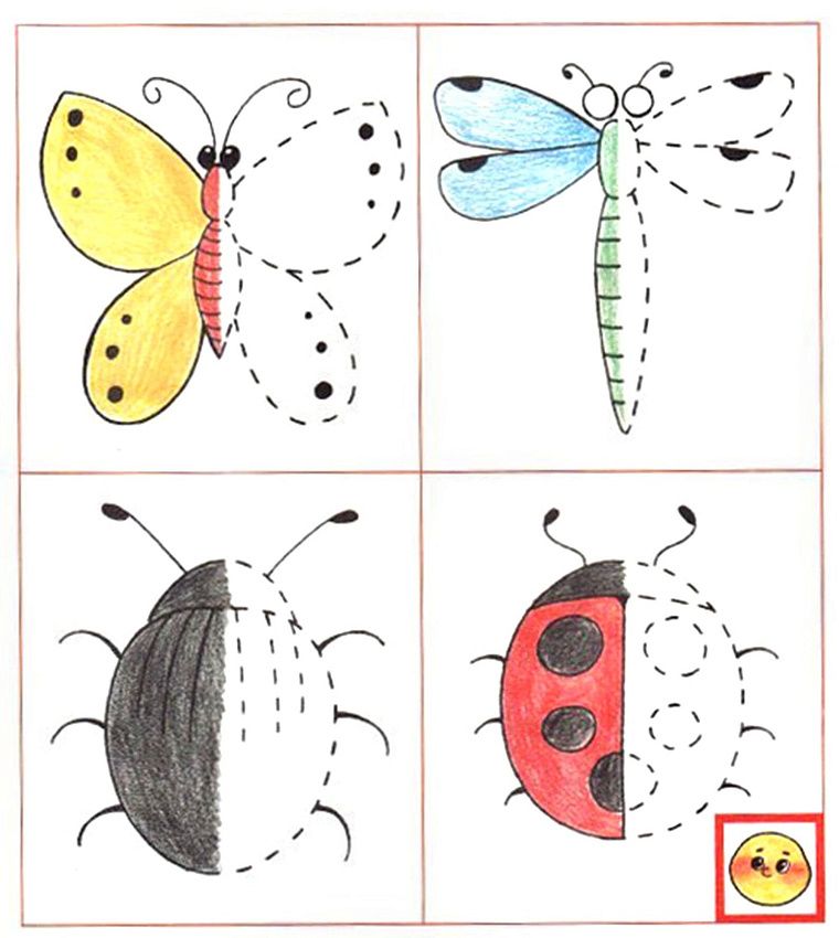 Задания по теме насекомые для дошкольников в картинках