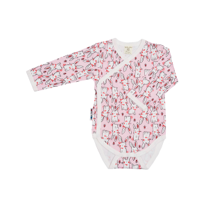 Боди с длинным рукавом Милые кролики цветной