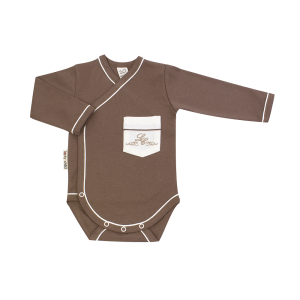 Боди с длинным рукавом Классик кофейный