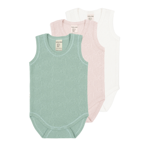 Комплект боди-маек Ажур 3 шт. латте