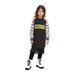 Платье Чёрное и белое тёмно-серое