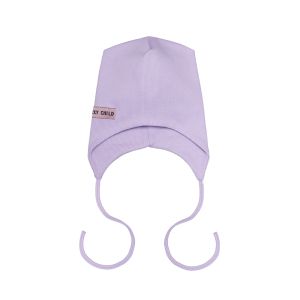 Шапка с завязками Кашкорсе сиреневая