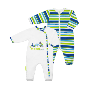 Комплект комбинезонов Маленький гонщик полосатые 2 шт.