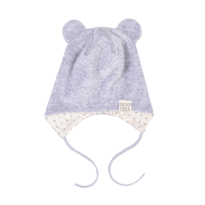 Шапка-мишка Велюр серая