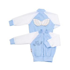 Курточка Ангелочки бело-голубая