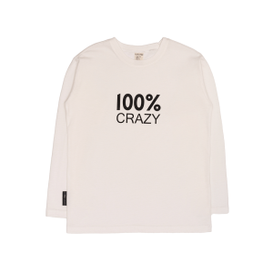 Лонгслив Мама знает как! молочный «100% CRAZY»