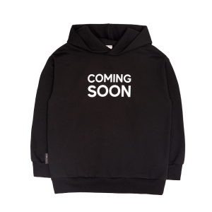 Толстовка с капюшоном Мама знает как! черная «COMING SOON»