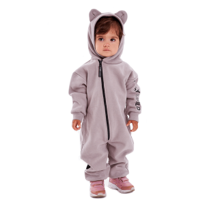 Комбинезон с ушками бежевый футер 1+