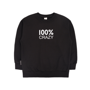 Толстовка Мама знает как! черная «100% CRAZY»