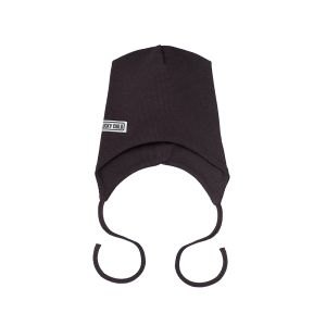 Шапка с завязками коричневая кашкорсе Шапка с завязками коричневая кашкорсе