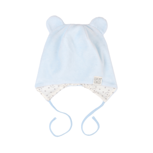 Шапка-мишка Велюр голубая