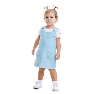 Сарафан Полоски голубой