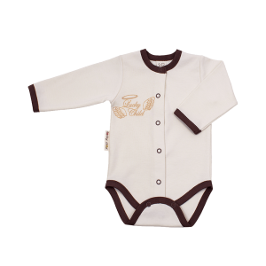 Боди с длинным рукавом Ангелочки молочный