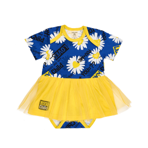 Боди с юбкой синий Любит - не любит