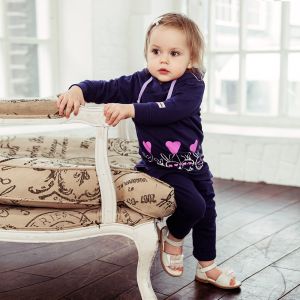 Кофта-толстовка синяя Любимая девочка