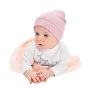 Комплект шапок 2шт.: молочная, розовая.