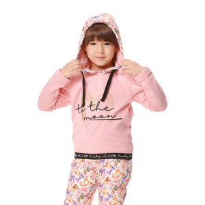 Толстовка Ты и Я футер розовая